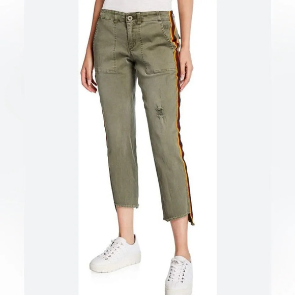 Pam & Gela Side Stripe Pants Militia - Picture 1 of 13